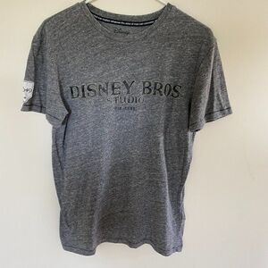 Disney Bros Women's Graphic T-Shirt Short Sleeves Crew Neck Gray X-Small
